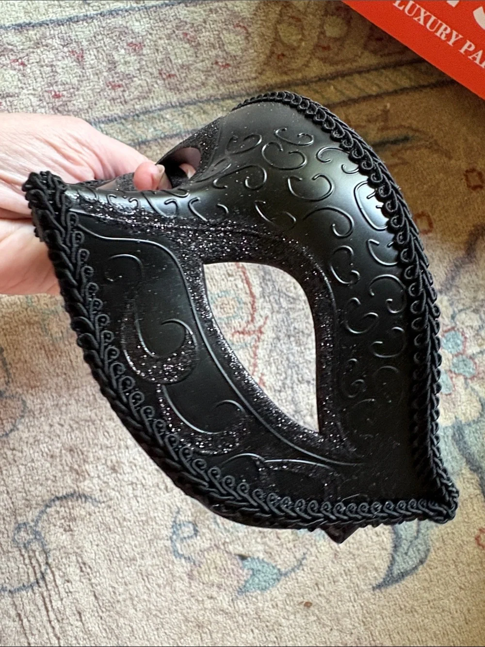 NWT Black Venetian Masquerade Mardi Gras Couples Masks